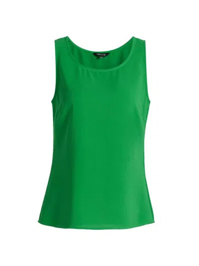 Misook Women's Crepe De Chine Tank In Green
