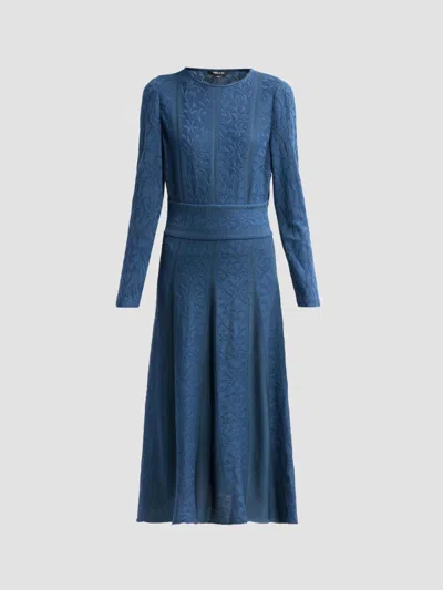 Misook Women's Floral Pane Knit Maxi Dress In Stardust