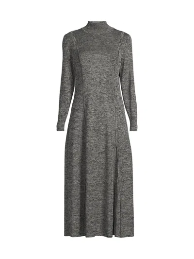 Misook Women's Knit A-line Midi-dress In Gray