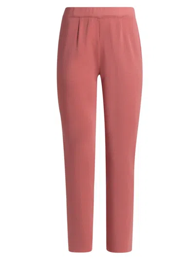 Misook Women's Nancy Mylana Knit Slim-leg Pants In Pink