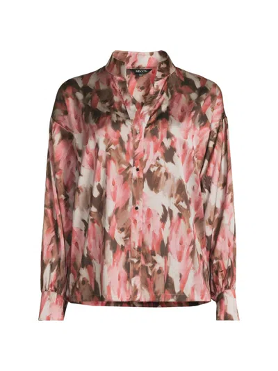 Misook Women's Printed Crêpe De Chine Blouse
