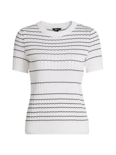Misook Women's Striped Soft Knit Top In Multi