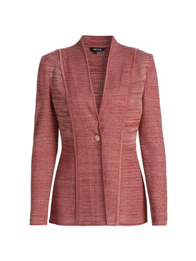 Misook Women's Tailored Mélange Knit Jacket