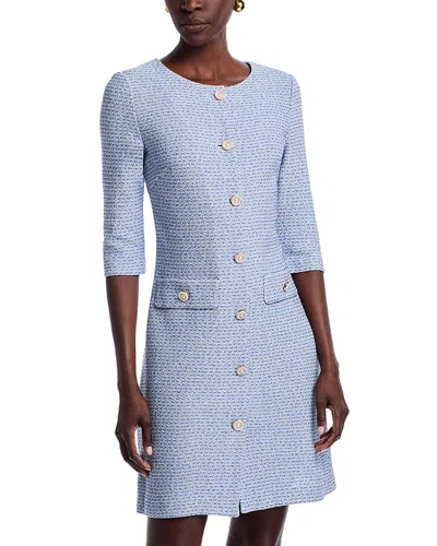 Misook Wrinkle Resistant Knit Dress In Blue