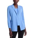 Misook Belted Wrap-front Knit Jacket In Multi