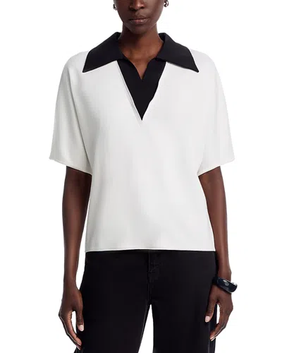 Misook Wrinkle Resistant Soft Knit Shirt In White