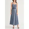 Misook X Lani Lynn Stripe Knit Dress In Gray