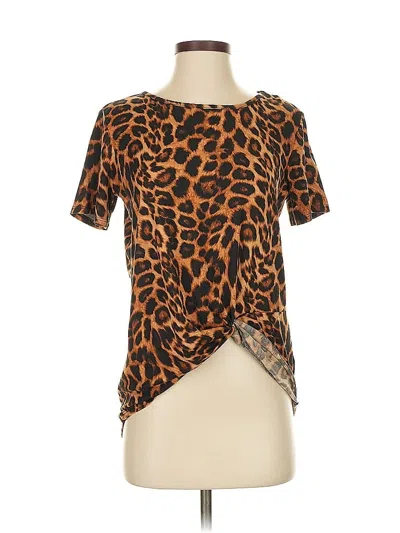 Pre-owned Miss 2 Day Short Sleeve T-shirt In Brown