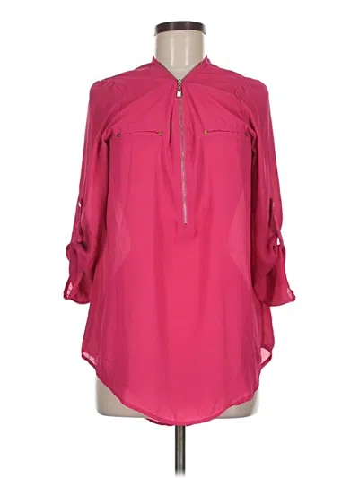 Pre-owned Miss Avenue 3/4 Sleeve Blouse In Pink
