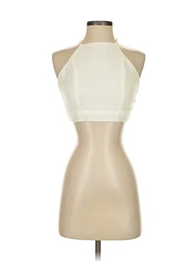 Pre-owned Miss Avenue Sleeveless Blouse In White