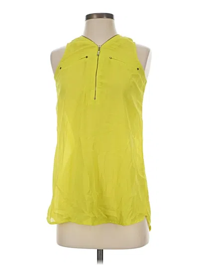 Pre-owned Miss Avenue Sleeveless Blouse In Yellow