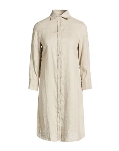 Miss Bastoncino Woman Midi Dress Beige Size Xl Linen In Neutral