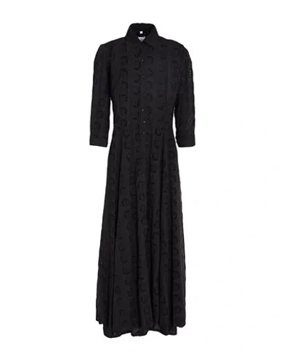 Miss Bastoncino Woman Midi Dress Black Size M Cotton
