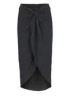 Miss Bikini Black Skirt With Lurex Accents