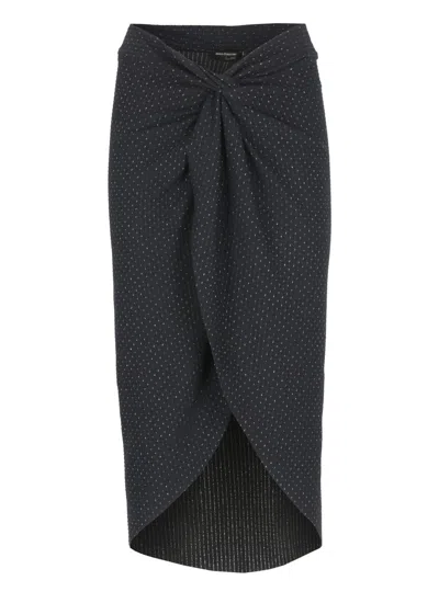 Miss Bikini Black Skirt With Lurex Accents