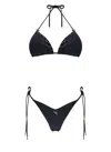 Miss Bikini Blue Triangle Bikini With Metallic Accents