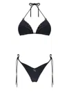 Miss Bikini Blue Triangle Bikini With Metallic Accents In Blue