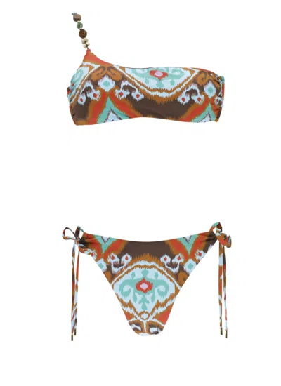 Miss Bikini Brown One-shoulder Bikini