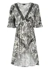 Miss Bikini Ivory Viscose Dress With Lurex Detailing