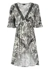 Miss Bikini Ivory Viscose Dress With Lurex Detailing