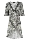 Miss Bikini Ivory Viscose Dress With Lurex Detailing