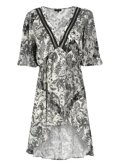 Miss Bikini Ivory Viscose Dress With Lurex Detailing