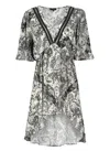 Miss Bikini Ivory Viscose Dress With Lurex Detailing