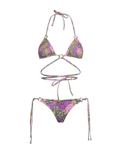 Miss Bikini Luxe Woman Bikini Purple Size S Polyamide, Elastane In Multi