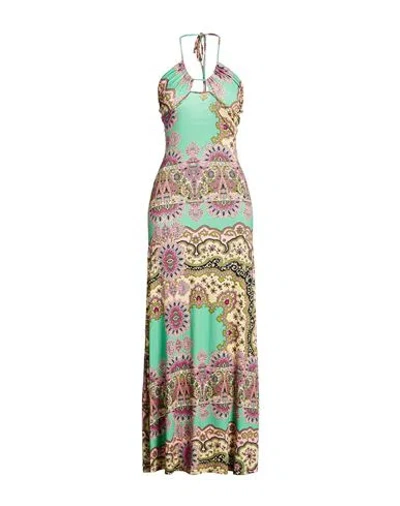 Miss Bikini Luxe Woman Maxi Dress Emerald Green Size 8 Viscose, Elastane In Multi