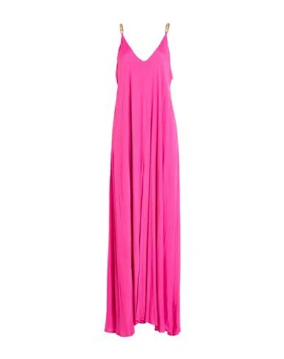 Miss Bikini Luxe Woman Maxi Dress Fuchsia Size 10 Rayon In Pink