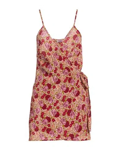 Miss Bikini Luxe Woman Mini Dress Blush Size Xl Viscose In Pink