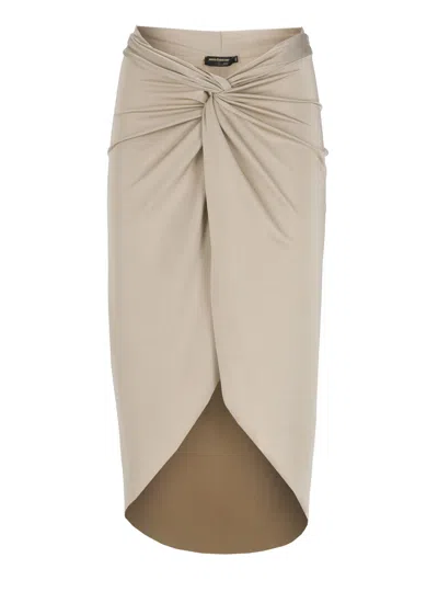 Miss Bikini Satin Skirt In Sand