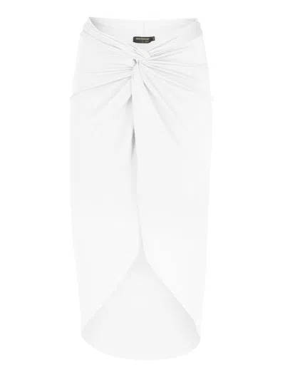 Miss Bikini Satin Skirt In White