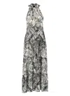 Miss Bikini Sleeveless Ivory Viscose Maxi Dress With V-neck