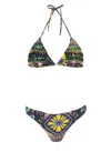 Miss Bikini Triangle Top Bikini With Strass Accents In Multi