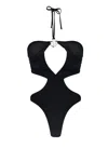 Miss Bikini Black Swimsuit With Front Cut-out In Black