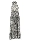 Miss Bikini Sleeveless Ivory Viscose Maxi Dress With V-neck