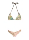 Miss Bikini Bikini With Golden Details In Green