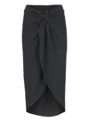 Miss Bikini Black Skirt With Lurex Accents