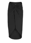 Miss Bikini Black Skirt With Lurex Accents
