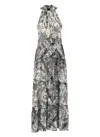 Miss Bikini Sleeveless Ivory Viscose Maxi Dress With V-neck