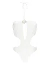 Miss Bikini Swimsuit With Front Metal Detail In White