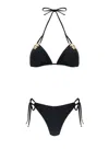 Miss Bikini Blue Triangle Bikini With Metallic Accents