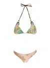 Miss Bikini Bikini With Golden Details In Green