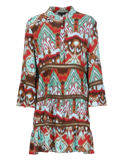 Miss Bikini Vibrant Multicolor Viscose Dress