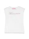 Miss Blumarine Basic Logo T-shirt In White