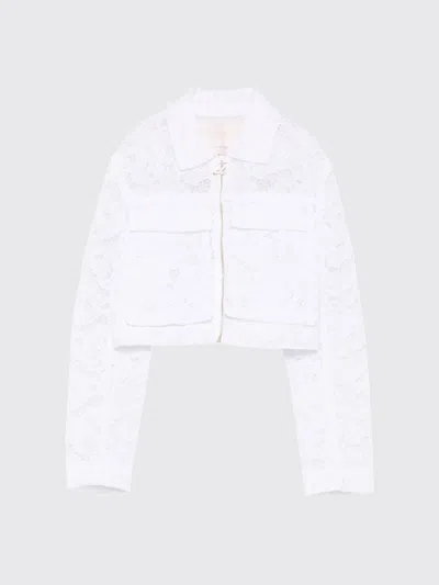Miss Blumarine Coat Kids In White