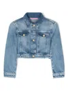 Miss Blumarine Logo-embroidered Denim Jacket In Blue