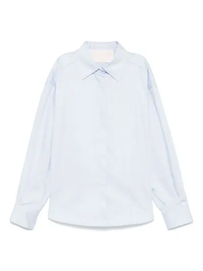 Miss Blumarine Kids' Cotton Shirt In Blue