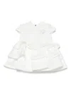 Miss Blumarine Crystal-embellished Logo Dress In White